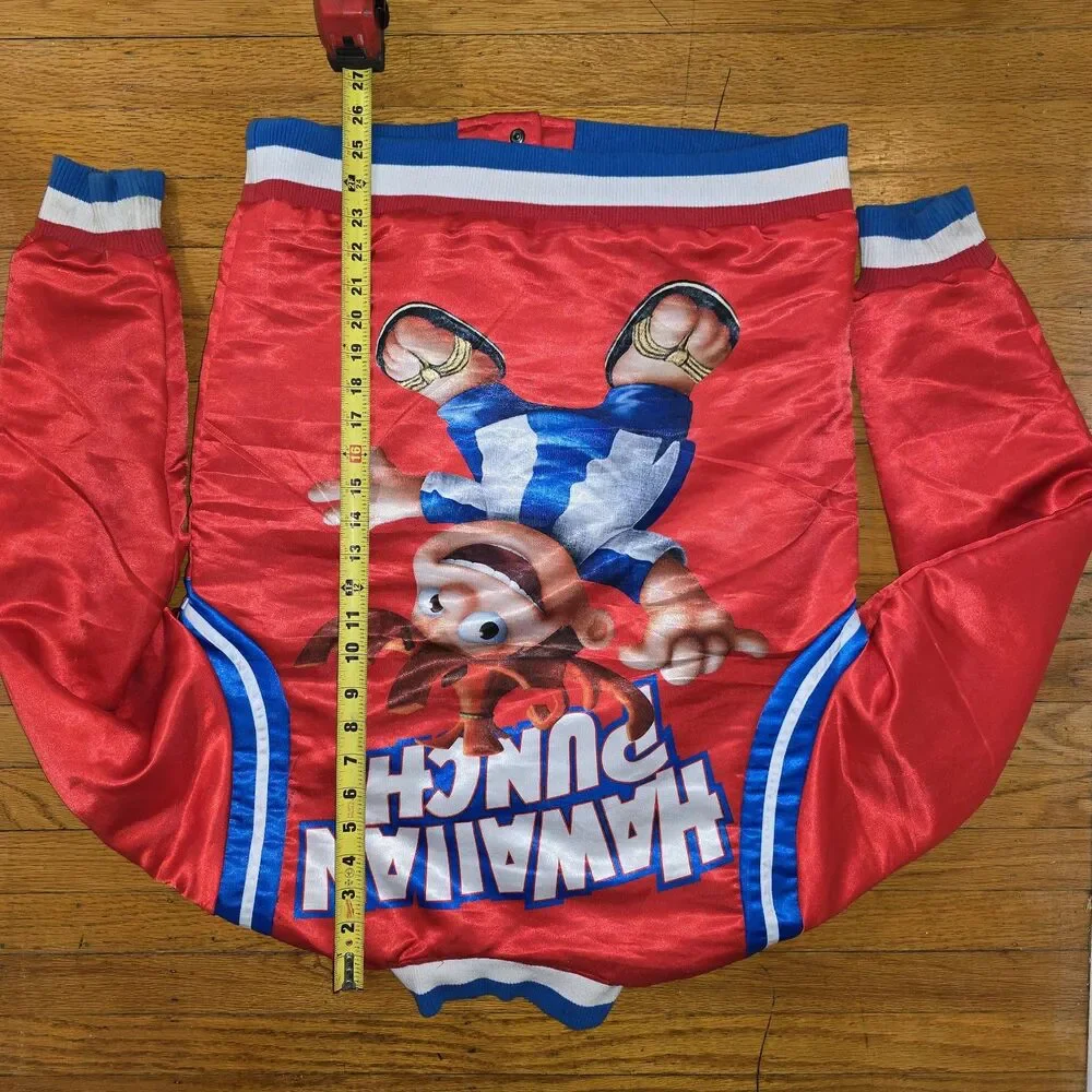 Hawiian Punch DeKryptic Red Satin Jacket SMALL Street Wear Hip Hop